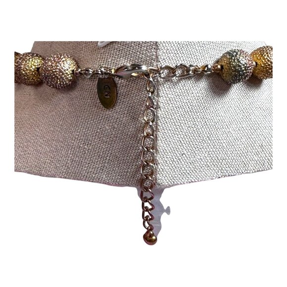 Vintage Scaasi Gold-Tone Demi Parure Runway Rhinestone Beaded Statement Necklace - Picture 4 of 8